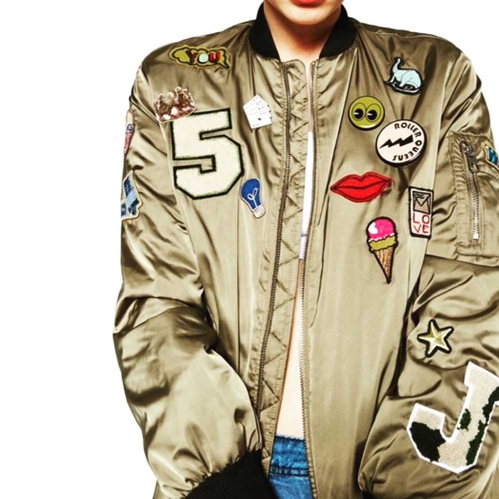 Zara Patchwork Bomber Jacket - Blogger Favorite